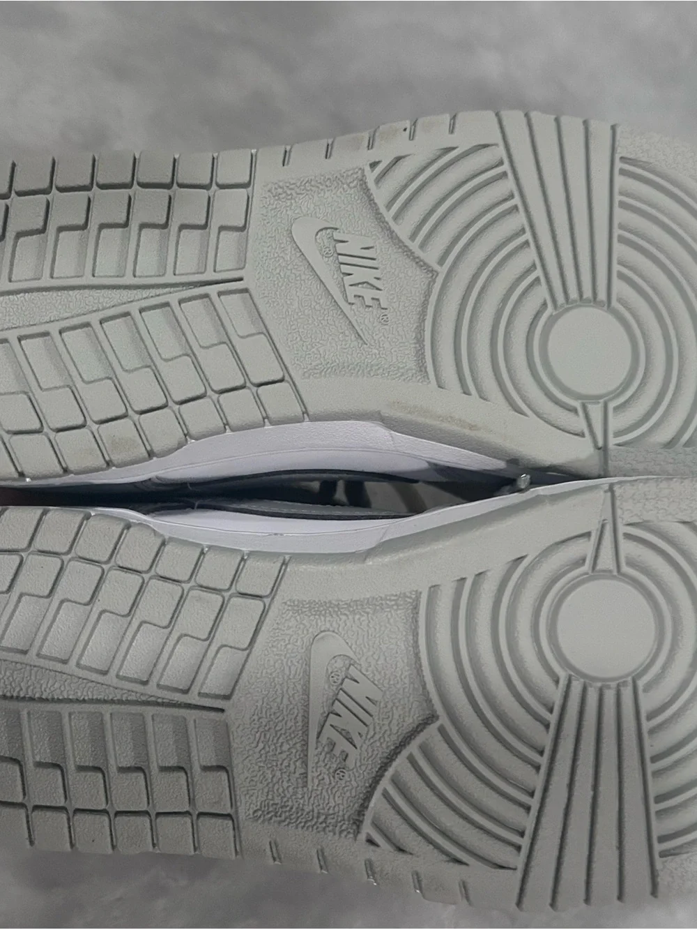 Nike Gray and White Low-Top Sneakers